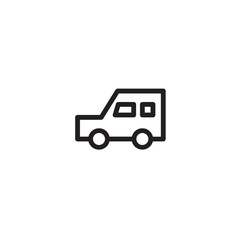 Travel Car Jeep Outline Icon