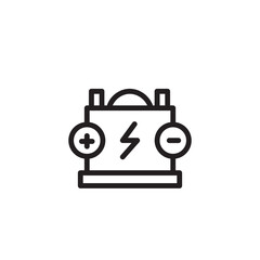 Battery Car Battery Outline Icon