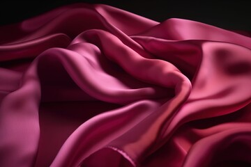  a close up of a pink fabric on a black background with room for text or image to be used as a background or wallpaper.  generative ai