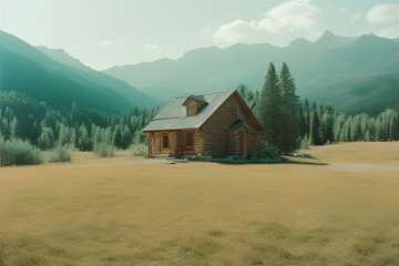 Obraz premium house in the mountains