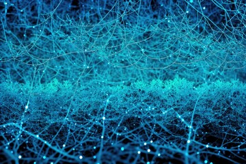 Neuron nerve cells 3D as tree branches. Neural network of human brain branch for neuroscience, generative ai