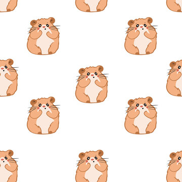 Pattern of cartoon hamster 