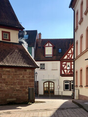 Old houses in the old town on a sunny day, Germany.