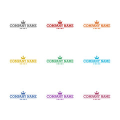 Company name logo icon isolated on white background. Set icons colorful
