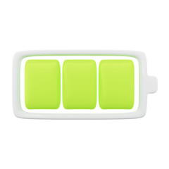 3d icon minimal rendering full battery