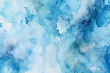 Fototapeta na wymiar Blue watercolor abstract background