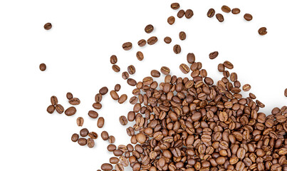 coffee beans isolated on transparent png