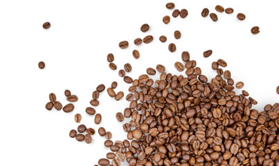 coffee beans isolated on transparent png