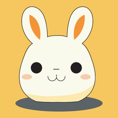 cute rabbit mascot vector cartoon style