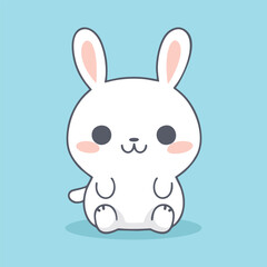 cute rabbit mascot vector cartoon style