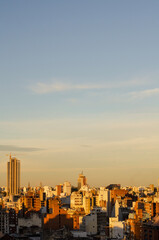 Fototapeta premium sunset over the city
