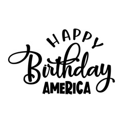Fototapeta na wymiar happy birthday america