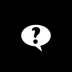 Unknown search icon isolated on black background