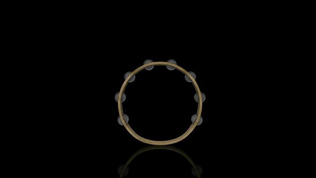 Tambourine turns on itself animation
