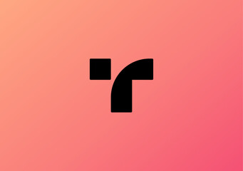 monogram letter T simple and bold logo symbol