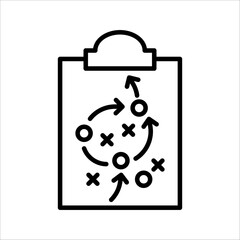 Clipboard Icon. Black flat style on white background.