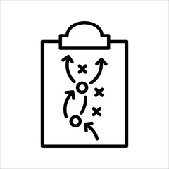 Clipboard Icon. Black flat style on white background.
