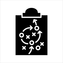 Clipboard Icon. Black flat style on white background.