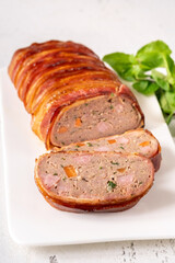 Bacon wrapped Meatloaf