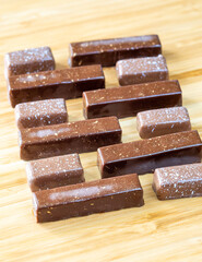 Chocolate candies closeup