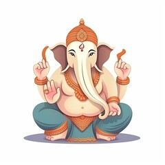 Ganesha Chaturthi, Ganesha illustration, Generative ai