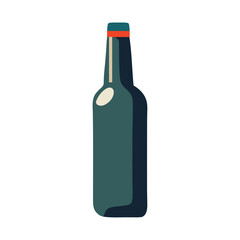 Alcohol symbol on isolated wine bottle label