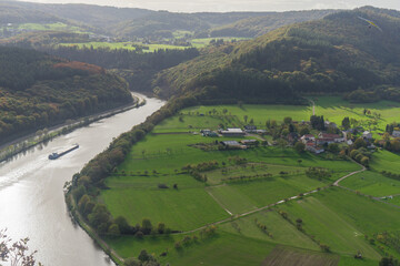 Fototapeta na wymiar River Saar at the area called Kleine Saarschleife