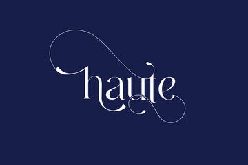 Naklejka na ściany i meble ligature signature haute vector elegant logo design template