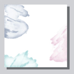 Illustration vector EPS 10 print. Hand draw painted abstract watercolour. contemporary aesthetic boho mid century modern art in Scandinavian nordic design style
