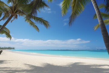 Fototapeta na wymiar beach with palm trees
