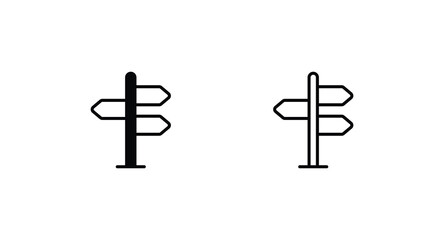 Signboard icon design with white background stock illustration