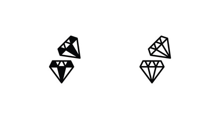 Diamond icon design with white background stock illustration