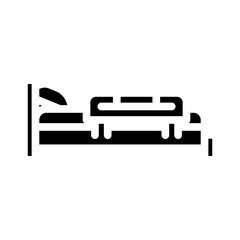 bed rail kid bedroom glyph icon vector illustration