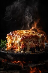 italian lasagna,created with ai generative