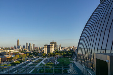 Fototapeta na wymiar Panoramic buildings view Buenos Aires, Argentina, City, Skyscrapers