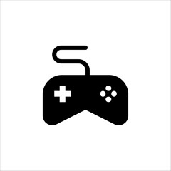 Joystick vector icon, game console symbol. Simple, flat design for web or mobile app on white background