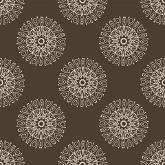 Asian damask wall art pattern design.