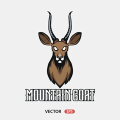 Deer head mascot logo design vector illustration.