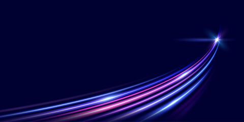 Modern abstract high-speed movement effect. Dynamic curve light trails. Velocity pattern for banner or poster design background. Vector eps10.