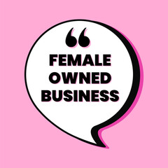 Female owned business entrepreneur success woman banner template design vector