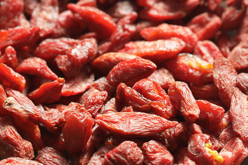 goji berries on a plate close-up