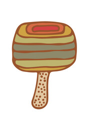 Magic mushrooms. Psychedelic hallucination. doodle illustration isolated on white. 60s trippy hippie art.d. vector illustration.