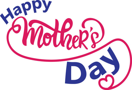 Happy mother's day greeting text vector design. Happy mother's day Typography, mother's day greeting typography in white elegant background for mommy celebration card.