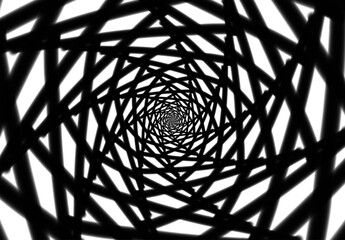 macrame black line lace futuristic style