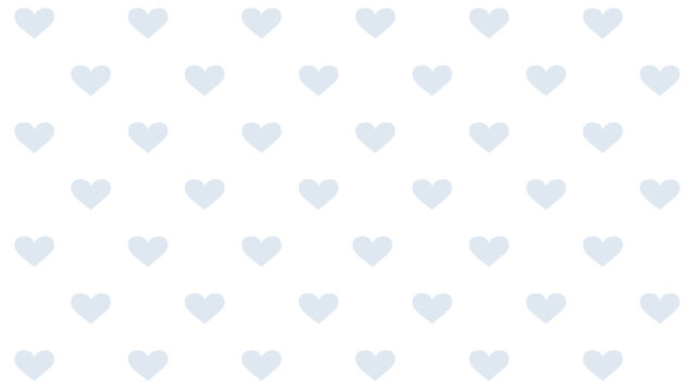 White seamless background with blue hearts