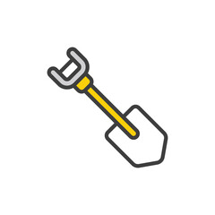 Shovel icon design with white background stock illustration