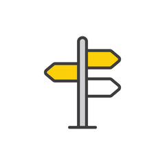 Signboard icon design with white background stock illustration