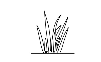 GRASS ICON. VECTOR ILLUSTRATION.