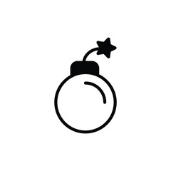 Bomb icon design with white background stock illustration