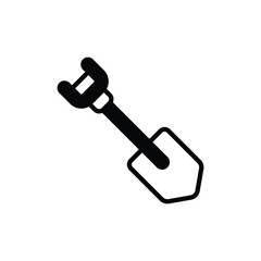 Shovel icon design with white background stock illustration